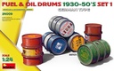 [ MINIART24009 ] Miniart Fuel &amp; Oil Drums 1930-50's Set 1 1/24