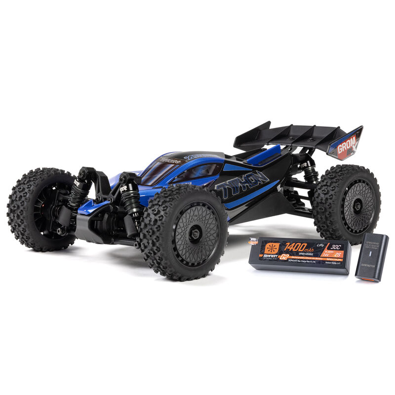 [ ARA2306ST2 ] TYPHON GROM 4x4 223S BLX BRUSHLESS SMALL SCALE BUGGY RTR With DSC, Battery &amp; Charger, Blue