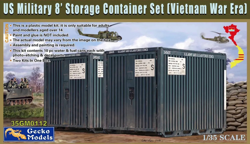 [ 35GM0112 ] Gecko models US Military 8's Storage Container Set (Vietnam War Era) 1/35