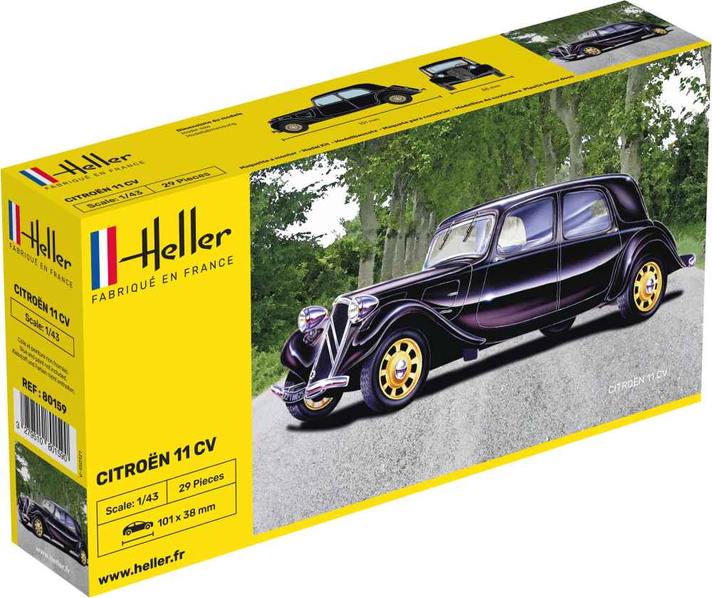 [ HE80159 ] Heller Citroën 11 CV 1/43