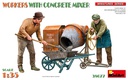 [ MINIART38077 ] Miniart Workers With Concrete Mixer 1/35