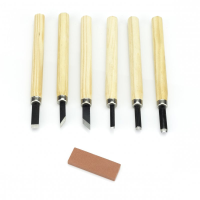 [ JRSHPCT1006 ] Shesto wood carving set / houtbeitels + slijpsteen