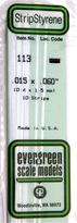 [ EG113 ] Evergreen styrene strip 0.38x1.5x350mm (10s.)