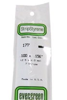 [ EG177 ] Evergreen styrene strip 2.5 x4 x 350  mm ( 7s.)