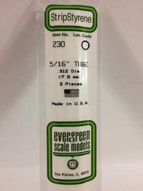 [ EG230 ] Evergreen styrene buis  7.9 mm x 360 mm (3st.)        