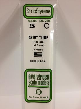 [ EG226 ] Evergreen styrene Buis  4.75 mm x 360 mm (4st.)      