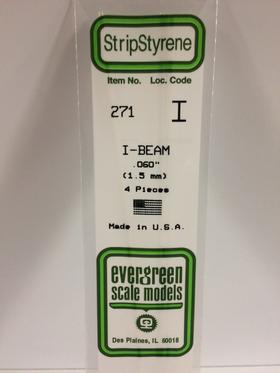[ EG271 ] Evergreen styrene 'H' Profiel 1.5 mm x 350mm (4s.)