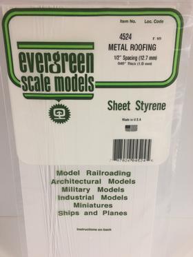 [ EG4524 ] Evergreen metal roofing 12.7 mm spacing 1.0x150x300mm 1st