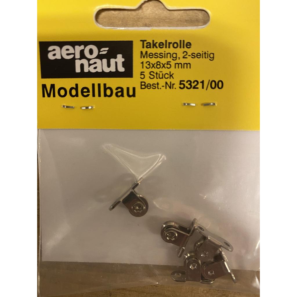 [ AE5321-00 ] Aeronaut Katrollen 2-zijdig 13x8x5 mm (5stuks)