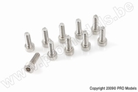 [ GF-0200-015 ] Cilinderschroef - Binnenzeskant - M4X10 - Inox - 10 st 