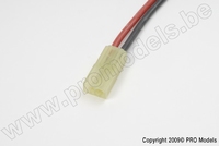 [ GF-1072-003 ] Connector met kabel - Mini Tamiya - Goud contacten - Vrouw. connector - 14AWG Siliconen-kabel - 10cm - 1 st 