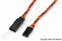[ GF-1111-012 ] Servo verlengkabel - Gedraaide kabel - JR/Hitec - 22AWG / 60 Strengen - 45cm - 1 st 