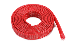 [ GF-1476-022 ] Kabel beschermhoes - Gevlochten - 8mm - Rood - 1m 