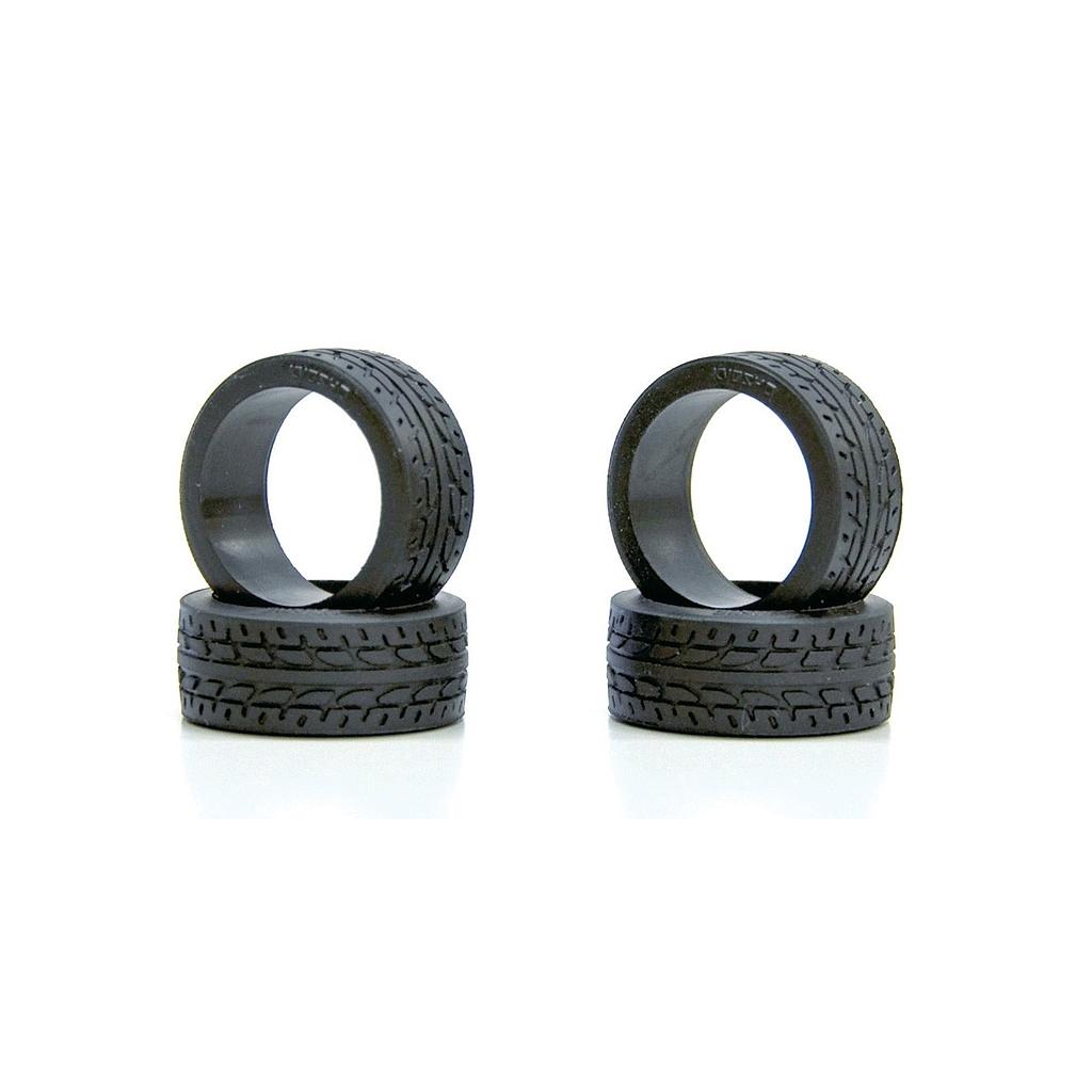 [ KMZW-37-40 ] Mini-Z radialbanden 8.5 mm/radial tires narrow 40° 4st