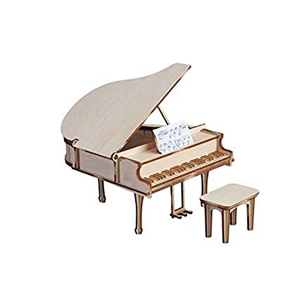 [ AL30200 ] art &amp; wood : grand piano with stool &amp; score 