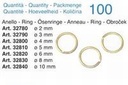 [ M32790 ] Mantua brass ring  3mm 100pcs