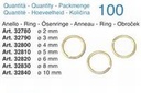 [ M32800 ] Mantua messing ring 4 mm 100st