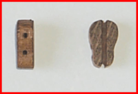 [ M37151 ] Mantua vioolblokken notelaar 3 gaatjes 16 mm  2st