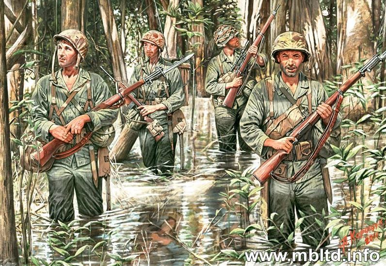 [ MB3589 ] Master Box  US Marines in Jungle WW II 1/35