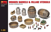 [ MINIART35550 ] MINIART Wooden Barrels &amp; Ustensils 1/35 