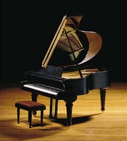 [ MM40040 ] Mini Mundus Grand piano met gestoffeerde kruk