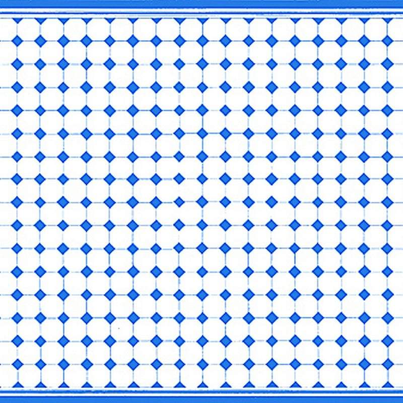 [ MM41170 ] Mini Mundus Behangpapier blauwe tegels (hoogglanzend - 47,5x16,8cm)