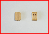 [ M37061 ] Mantua takelblokjes ramin 2 gaatjes 5 mm 10st