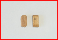 [ M37111 ] Mantua takelblokjes ramin 3 gaatjes 7 mm 10st