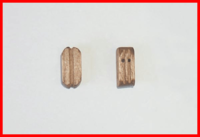 [ M37050 ] Mantua 2-eye block walnut 3 mm 10pcs