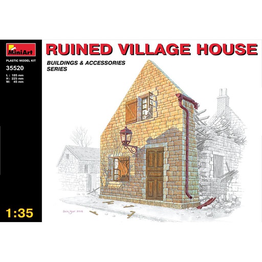 [ MINIART35520 ] MINIART Ruined Village House   1/35
