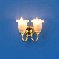 [ MM25620 ] Mini Mundus 2-armige wandlamp (tulpenvorm)