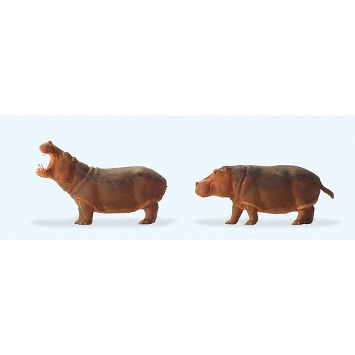 [ PRE20373 ] Preiser Hippopotamuses 1/87  HO