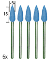 [ PX28288 ] Proxxon Elastische polijstkoppen, projectielvorm, 5 st.