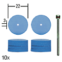 [ PX28294 ] Proxxon Siliconen polijstschijven, Ø 22 mm, 10 st.+ houder