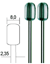 [ PX28726 ] Proxxon Cilinderfrees Ø 8 mm, 2 st.