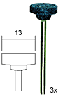 [ PX28783 ] Proxxon Edelkorund-slijpstenen, Schijf, 3 st.