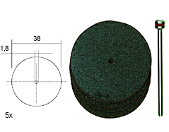 [ PX28820 ] Proxxon Doorslijpschijven Ø 38 mm, 5 st. + houder