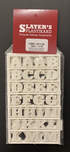 [ SL-1116 ] Slater's Plastikard Letters en cijfers 16 mm wit