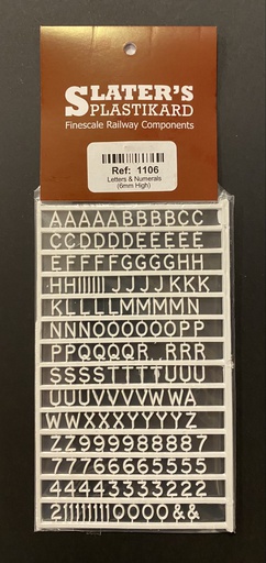 [ SL-1106 ] letters en cijfers 6 mm wit