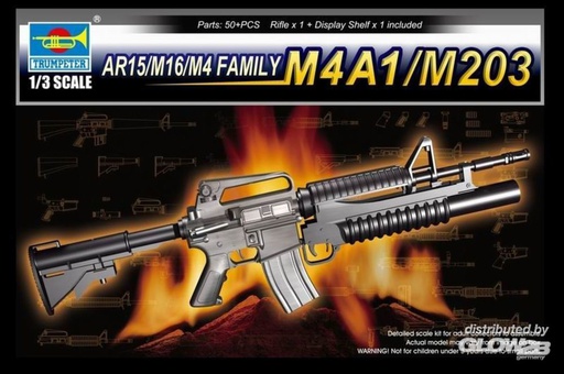 [ TRU01909 ] Trumpeter AR15/M16/M4 Family M4A1/M203 1/3