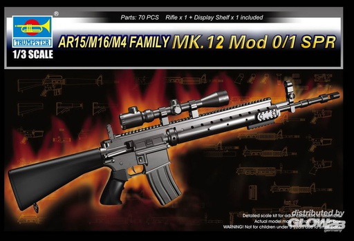 [ TRU01918 ] Trumpeter AR15/M16/M4 Family MK12 Mod0-1   1/3 