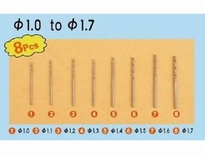 [ TRU09955 ] boorset nr 2  met 1.0-1.1-1.2-1.3-1.4-1.5-1.6-1.7  8st 