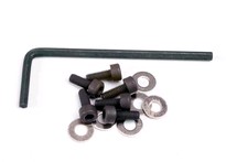 [ TRX-1552 ] Traxxas Backplate screws (3x8mm hex cap) (6)/washers (6)/ wrench 