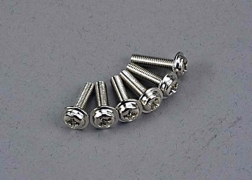 [ TRX-3186 ] Traxxas Screws, 3x12mm washerhead machine (6) - TRX3186