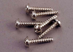 [ TRX-3288 ] Traxxas Screws, 3x15mm washerhead self-tapping (6)  - TRX3288