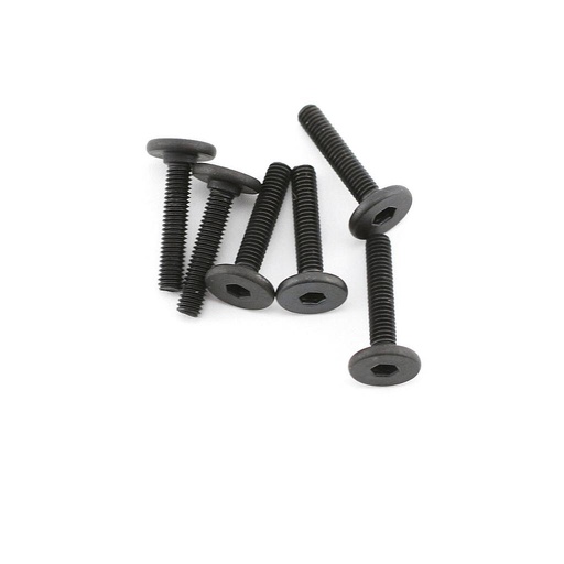 [ TRX-3646 ] Traxxas Screws, 3x15mm flat-head machine (hex drive) (6) -TRX3646 