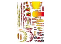 [ TRX-3913X  Traxxas] Decal sheet, Flames-TRX3913X