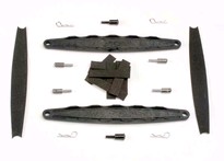 [ TRX-3923 ] Traxxas Hold downs, battery (2)/ adhesive foam battery pads/ shoulder screws (2)/ battery hold-down posts (4)/ clips (4) -TRX3923 