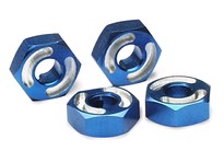 [ TRX-4954X ] Traxxas Wheel hubs, hex,  6061-T6 aluminum (blue) (4)/ axle pins (2.5x10mm) (4) -TRX4954X