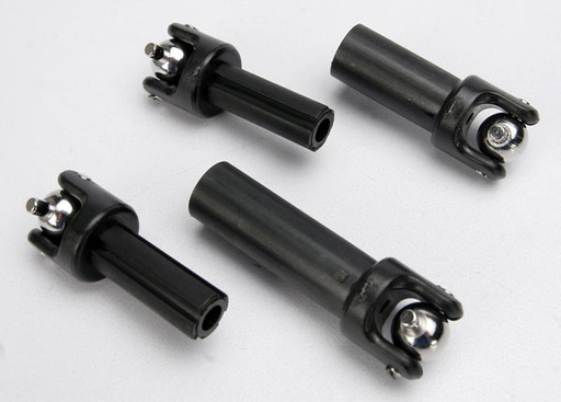 [ TRX-5151 ] Traxxas Half shafts, center (front and rear) (external-splined (2)/ internal-splined (2))/ metal u-joints (4) -TRX5151 